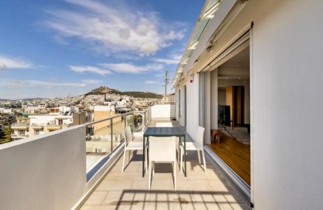 Ferienwohnung Pratinou Penthouse Athen Exterior foto